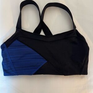 Lululemon Athletica Black and Blue Sports Bra